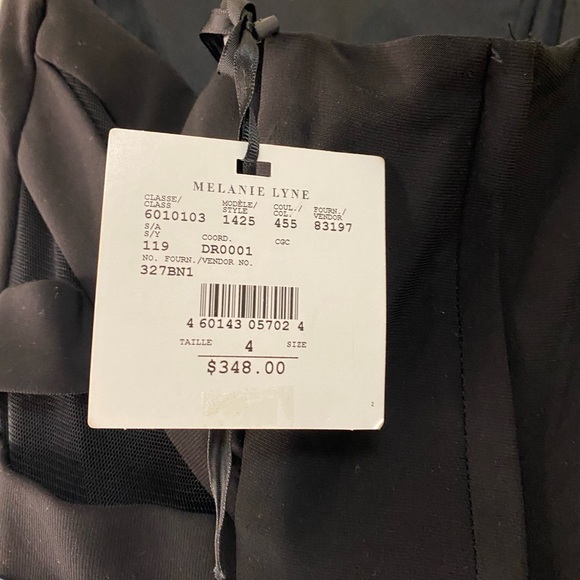 Melanie Lyne Size 4 Black& Blue Dress - Picture 6 of 7